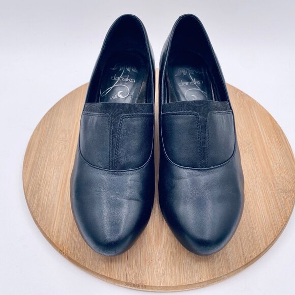 Dansko Shoes Womens 10 41 Black Leather Loafers Whimsygoth Fairy - Picture 2 of 11